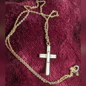 Vintage GF Engraved Cross pendant